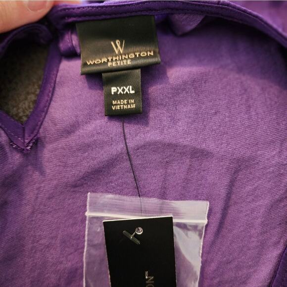 Worthington royal purple flowy tank‎ top size XXLP petite new!! - Picture 5 of 5